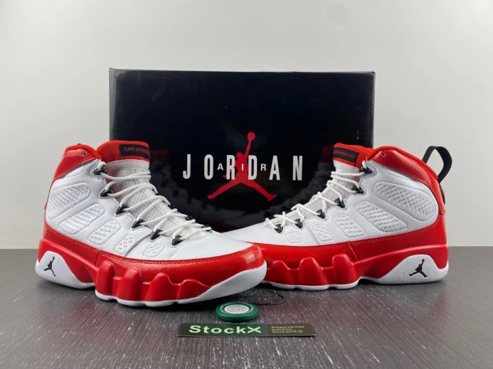 BestValue Air Jordan 9 Retro White Gym Red 302370- 629