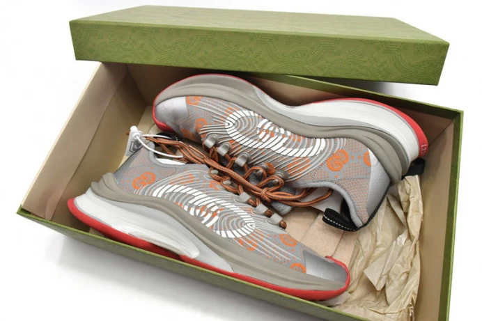 BestValue Gucc Run Sneakers Grey Red 2888