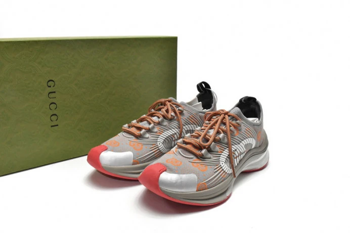 BestValue Gucc Run Sneakers Grey Red 2888