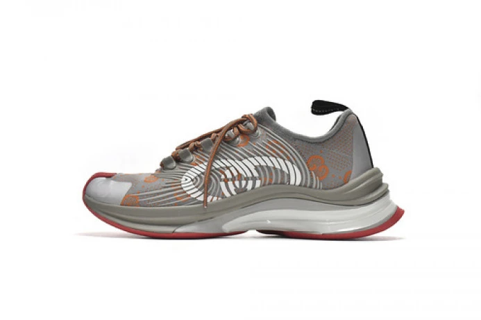 BestValue Gucc Run Sneakers Grey Red 2888