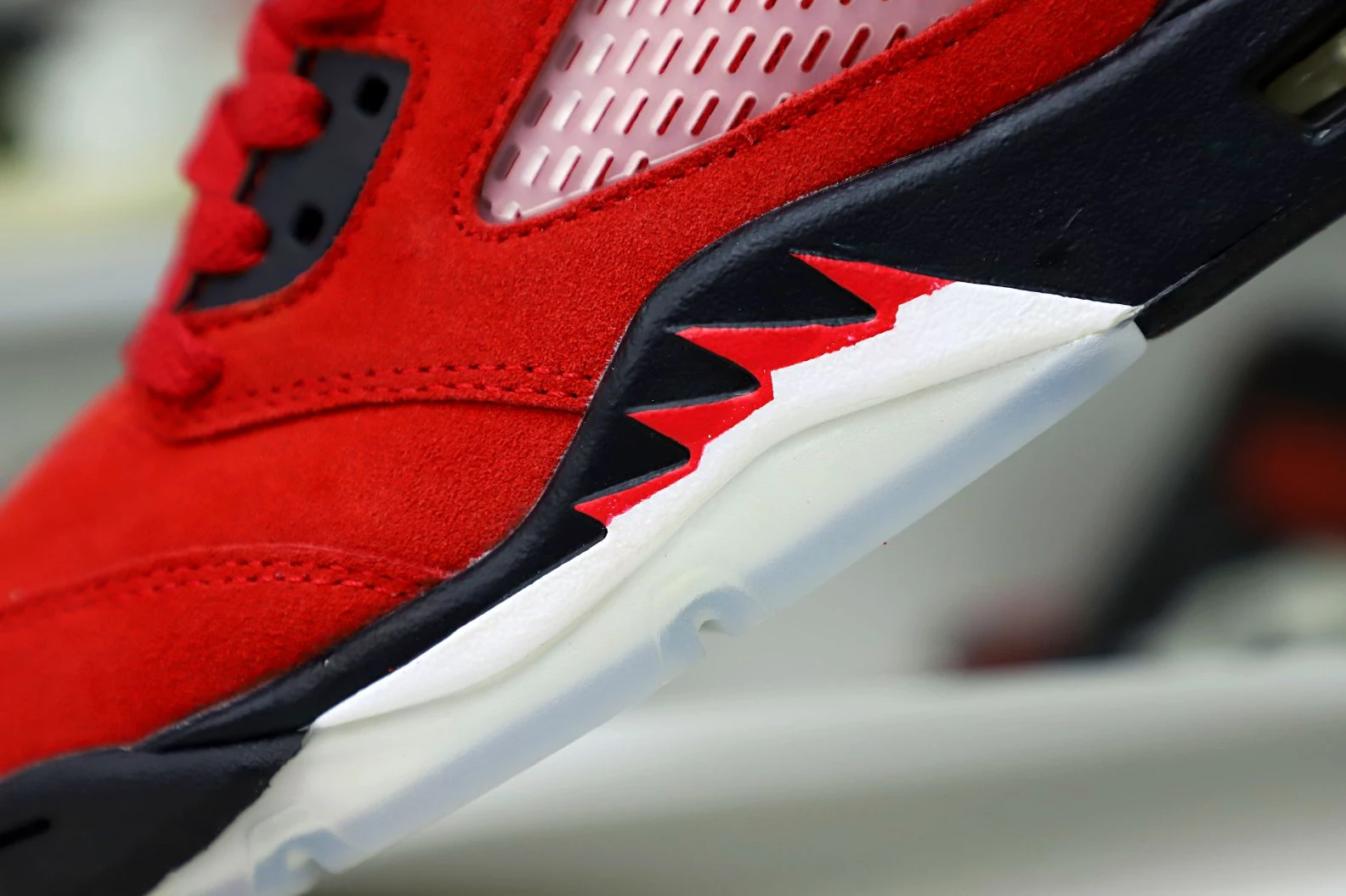 BestValue Kimikick AIR JORDAN 5 RETRO RAGING BULL RED SUEDE 1955