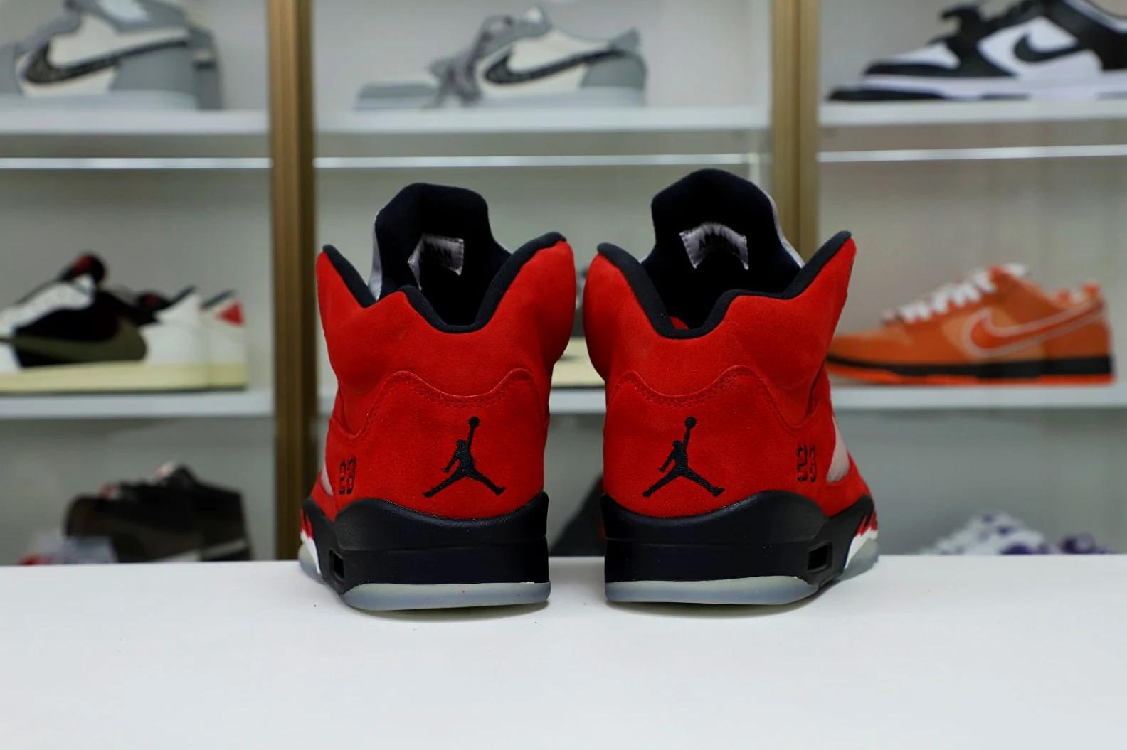 BestValue Kimikick AIR JORDAN 5 RETRO RAGING BULL RED SUEDE 1955