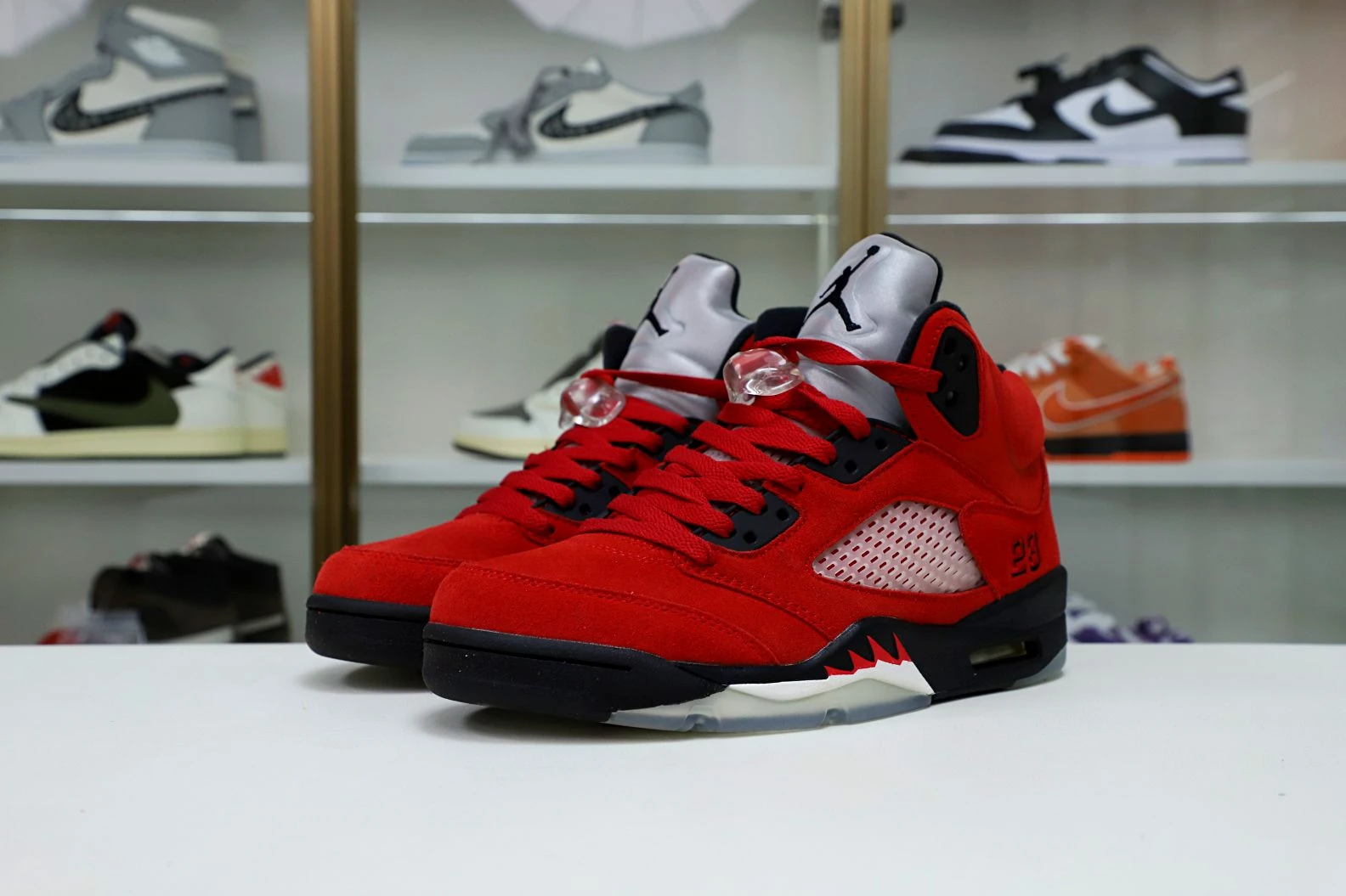 BestValue Kimikick AIR JORDAN 5 RETRO RAGING BULL RED SUEDE 1955