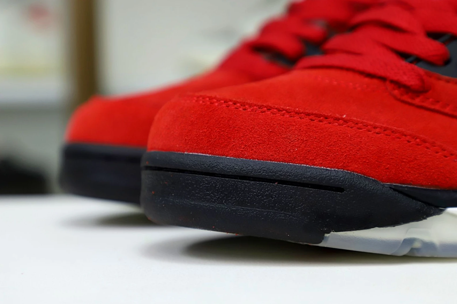 BestValue Kimikick AIR JORDAN 5 RETRO RAGING BULL RED SUEDE 1955