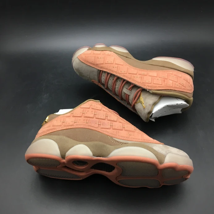 CLOT x Air Jordan 13 Low Sepia Stone Canteen-Terra Blush AT3102- WellDesigned 1163