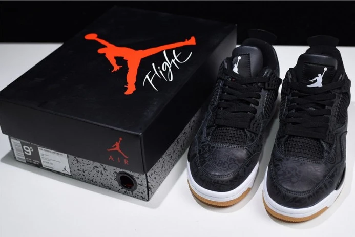 Comfortable Air Jordan 4 Retro Black Laser CI1184- 1056
