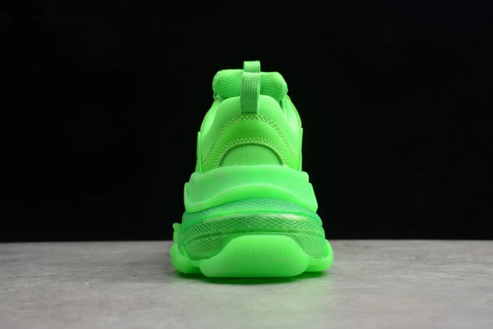 Comfortable BLCG Triple S Neon Green Clear Sole 544351 W09OL 2543