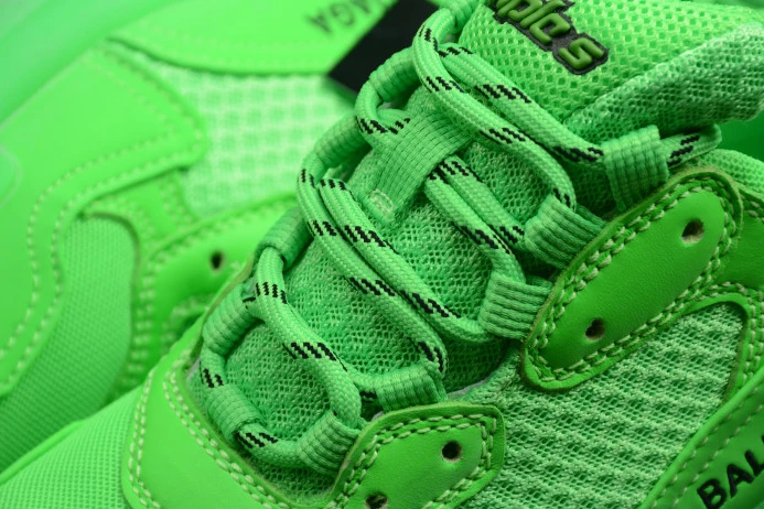 Comfortable BLCG Triple S Neon Green Clear Sole 544351 W09OL 2543