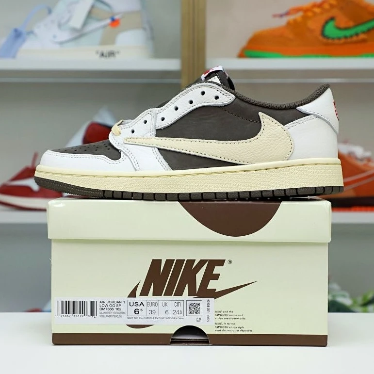 Comfortable Kimikick TRAVIS SCOTT X AIR JORDAN 1 LOW OG REVERSE MOCHA 1933
