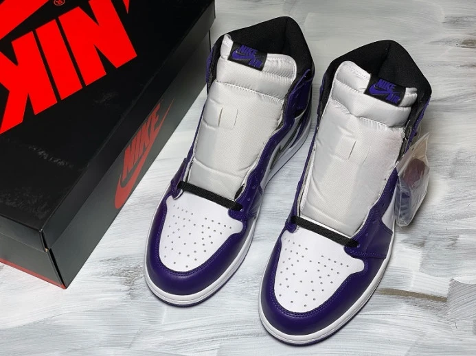 Comfortable air jordan 1 aj1 court purple white 555088- 1246