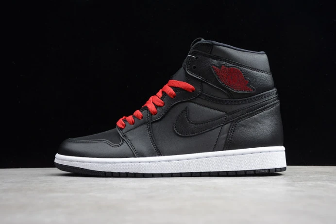 Comfortable air jordan 1 high black satin 555088- 1256