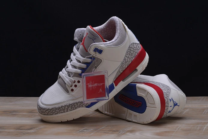 Comfortable air jordan 3 retro "charity game" sail red mens 136064- 1182