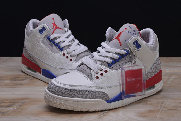 Comfortable air jordan 3 retro "charity game" sail red mens 136064- 1182