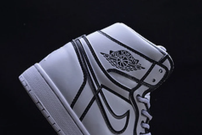 Comfortable nike air jordan 1 retro “comic 3d pencil” white hand-painted mens aa4724- 1320