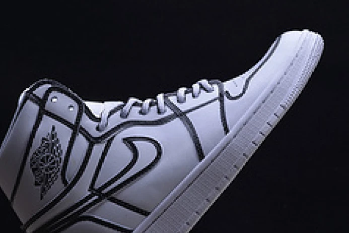 Comfortable nike air jordan 1 retro “comic 3d pencil” white hand-painted mens aa4724- 1320