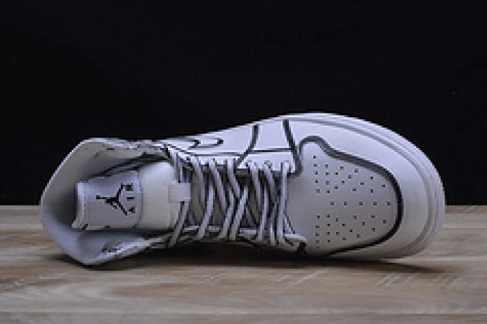 Comfortable nike air jordan 1 retro “comic 3d pencil” white hand-painted mens aa4724- 1320