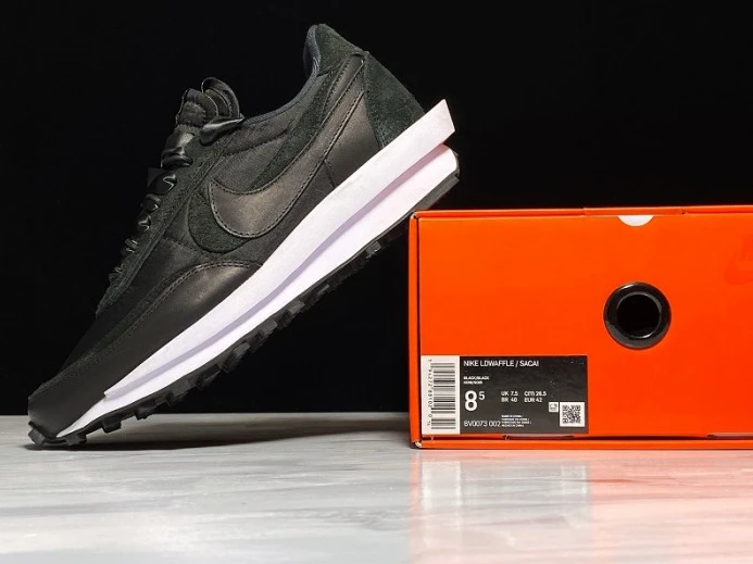 Comfortable sacai nike ldv waffle black nylon bv0073- 3131