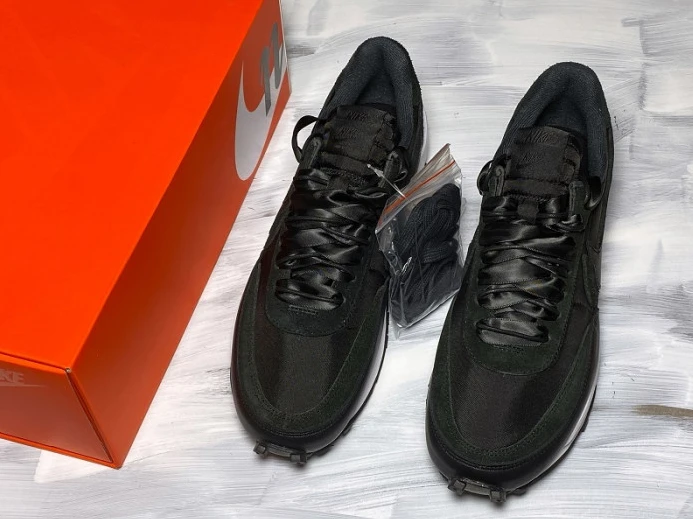 Comfortable sacai nike ldv waffle black nylon bv0073- 3131