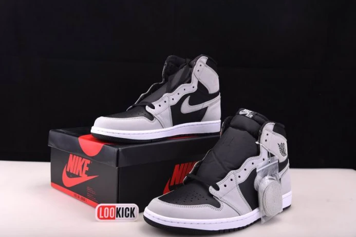 DailyWear Air Jordan 1 Retro High Black White Light Smoke Grey 555088- 833