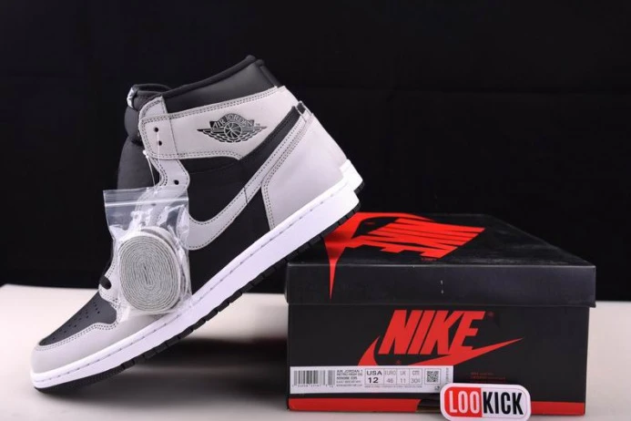 DailyWear Air Jordan 1 Retro High Black White Light Smoke Grey 555088- 833