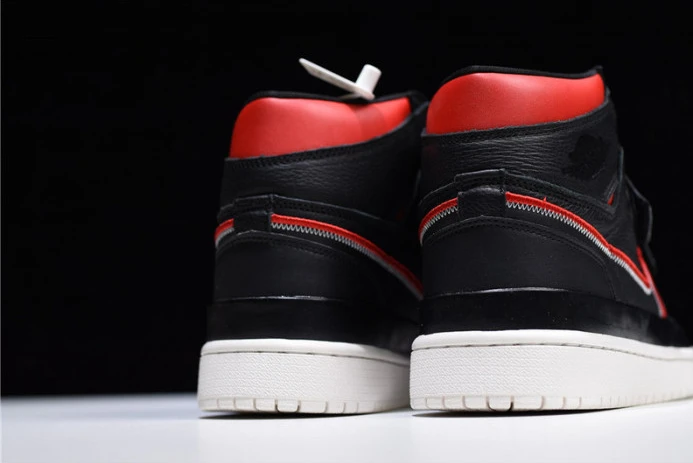 DailyWear jordan 1 high double strap black red aq7924- 1298