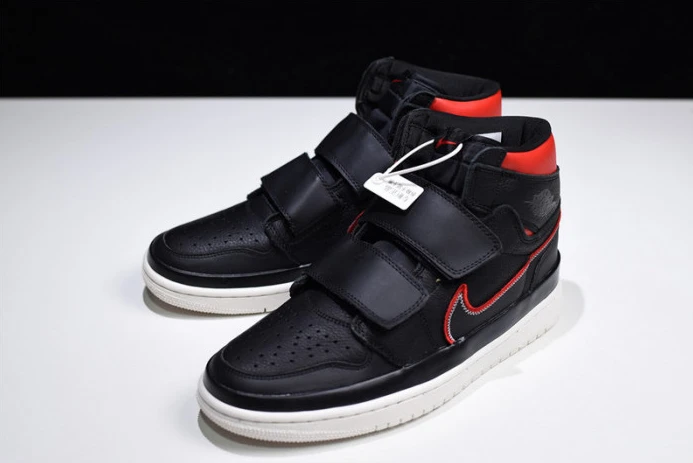 DailyWear jordan 1 high double strap black red aq7924- 1298