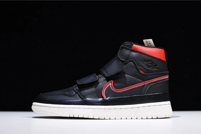 DailyWear jordan 1 high double strap black red aq7924- 1298
