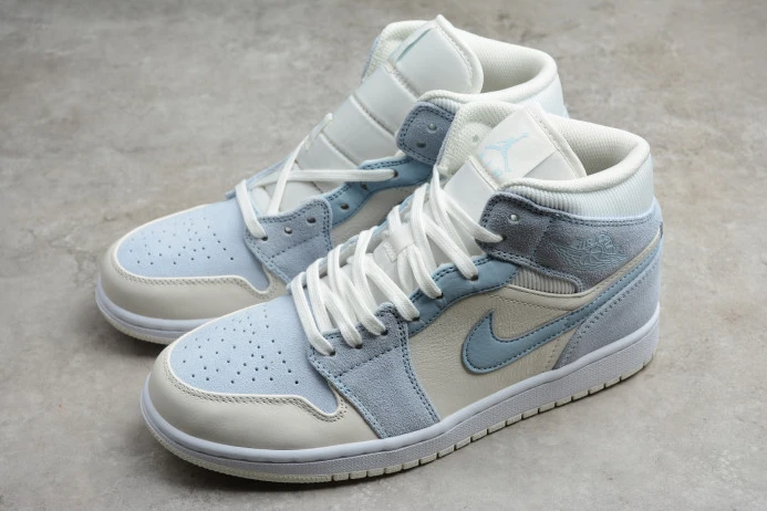 EasyMatch Air Jordan 1 Mid Mixed Textures Blue DA4666- 848