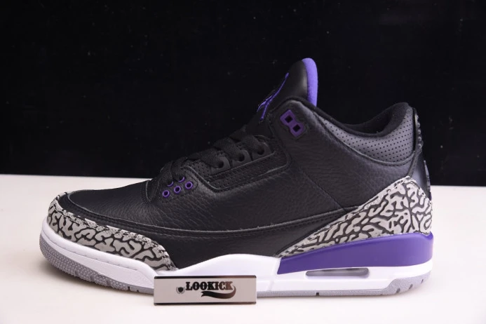 EasyMatch Air Jordan 3 Retro Black Court Purple CT8532- 963