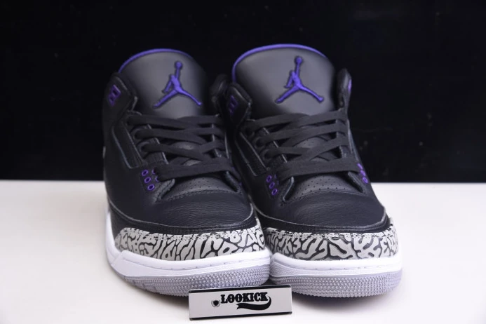 EasyMatch Air Jordan 3 Retro Black Court Purple CT8532- 963