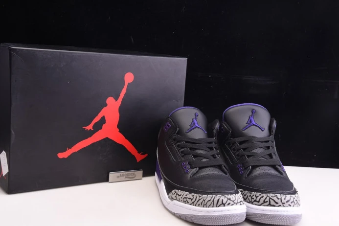 EasyMatch Air Jordan 3 Retro Black Court Purple CT8532- 963