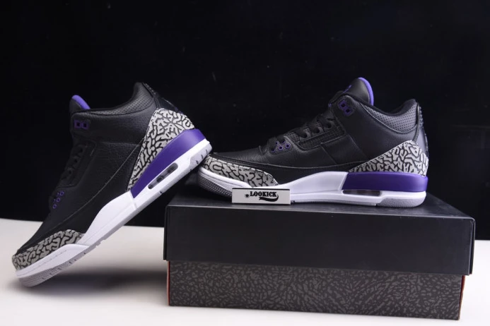 EasyMatch Air Jordan 3 Retro Black Court Purple CT8532- 963