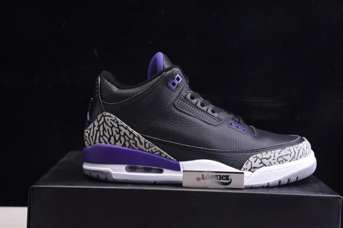 EasyMatch Air Jordan 3 Retro Black Court Purple CT8532- 963