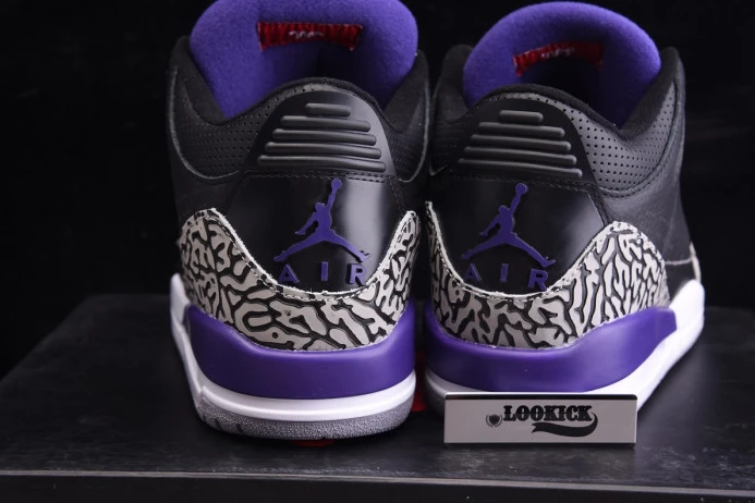 EasyMatch Air Jordan 3 Retro Black Court Purple CT8532- 963