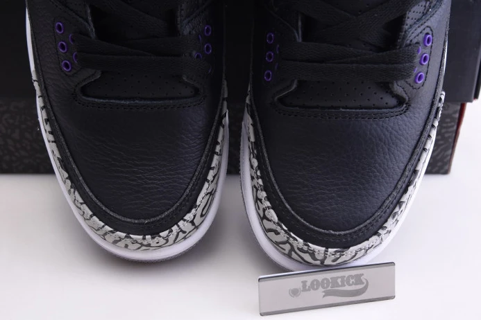 EasyMatch Air Jordan 3 Retro Black Court Purple CT8532- 963