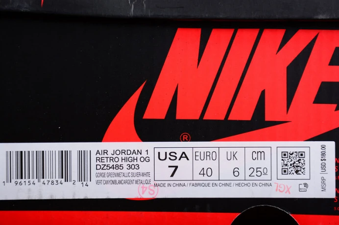 EasyMatch air jordan 1 high og “gorge green” dz5485- 1648