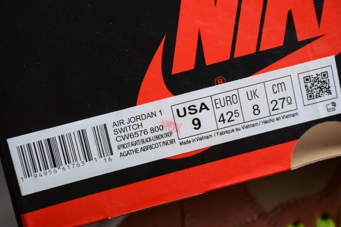 EasyMatch air jordan 1 high switch peach cw6576- 1680