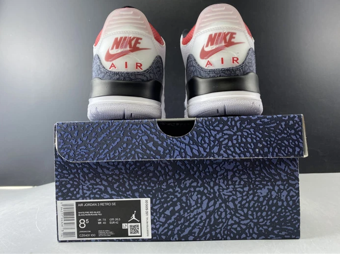 EasyMatch air jordan 3 retro denim "fire red" cz6431- 1808
