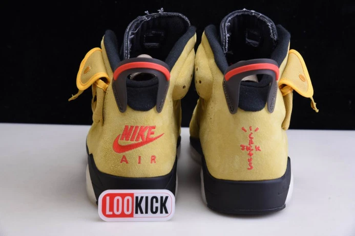 Fashionable AIR JORDAN 6 YELLOW X TRAVIS SCOTT CN1084- 606