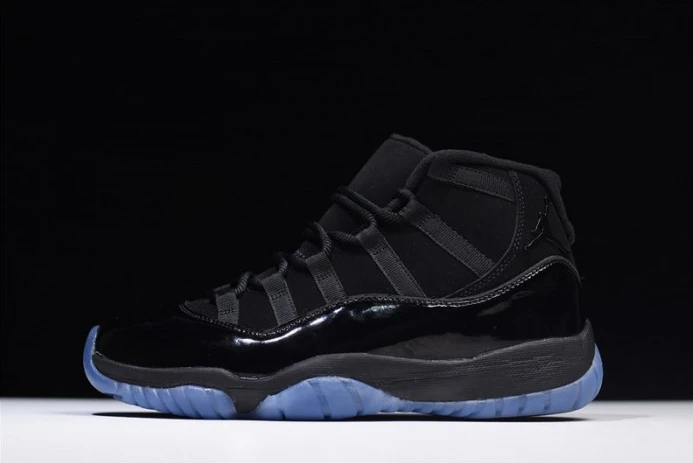 Fashionable Air Jordan 11 Cap and Gown black 378037- 1112