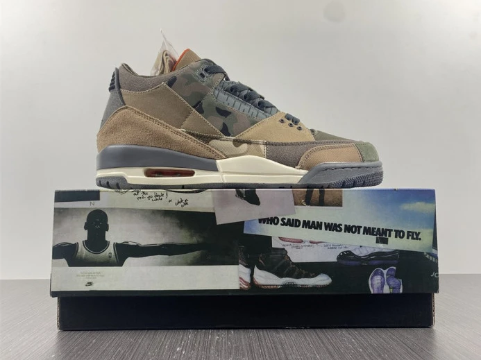 Fashionable Air Jordan 3 Retro Patchwork Camo DO1830- 951