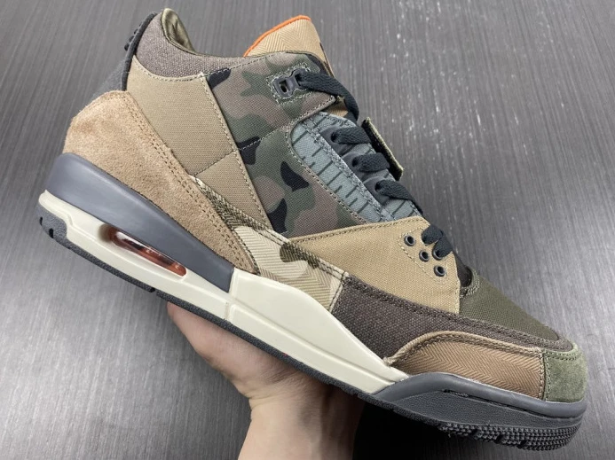 Fashionable Air Jordan 3 Retro Patchwork Camo DO1830- 951
