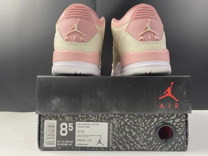 Fashionable Air Jordan 3 Retro Sail Rust Pink (W) CK9246- 949