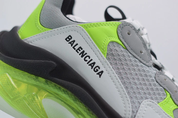 Fashionable BLCG SNEAKER TRIPLE.S.GOMMA GREY WHITE GREEN 541624 W2FR1 2515