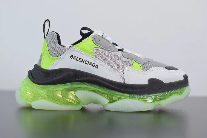 Fashionable BLCG SNEAKER TRIPLE.S.GOMMA GREY WHITE GREEN 541624 W2FR1 2515