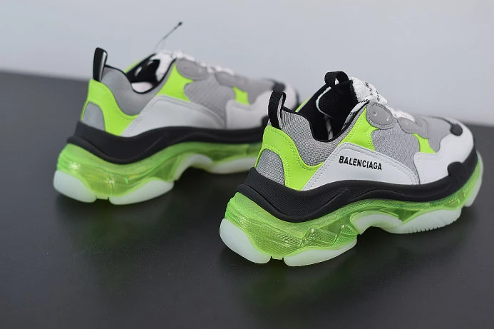 Fashionable BLCG SNEAKER TRIPLE.S.GOMMA GREY WHITE GREEN 541624 W2FR1 2515