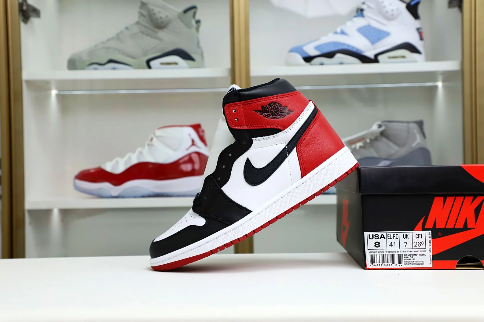 Fashionable Kimikick Air Jordan 1 Retro Black Toe (2016) 1962