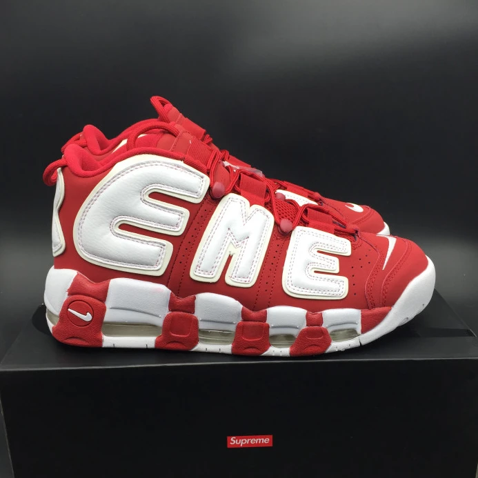 Fashionable Sup*e x nike air more uptempo varsity red white 902290- 3162