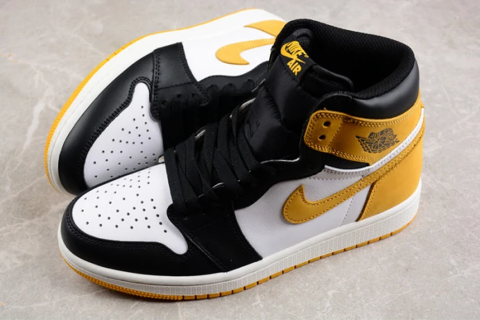 Fashionable air jordan 1 retro high yellow ochre 555088- 1599