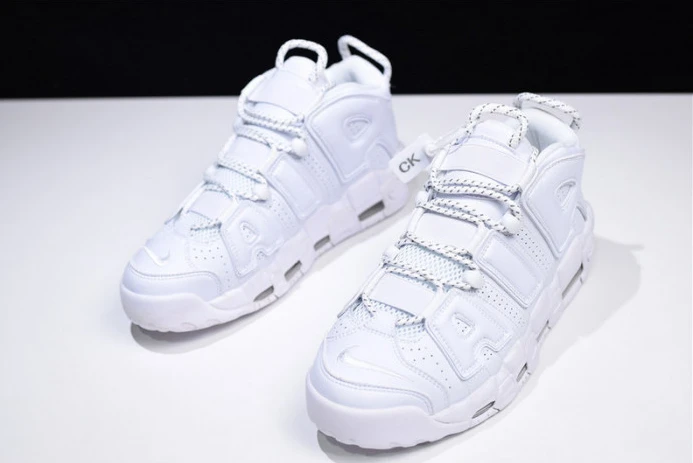 Fashionable nike air more uptempo “triple white” 921948- 2964